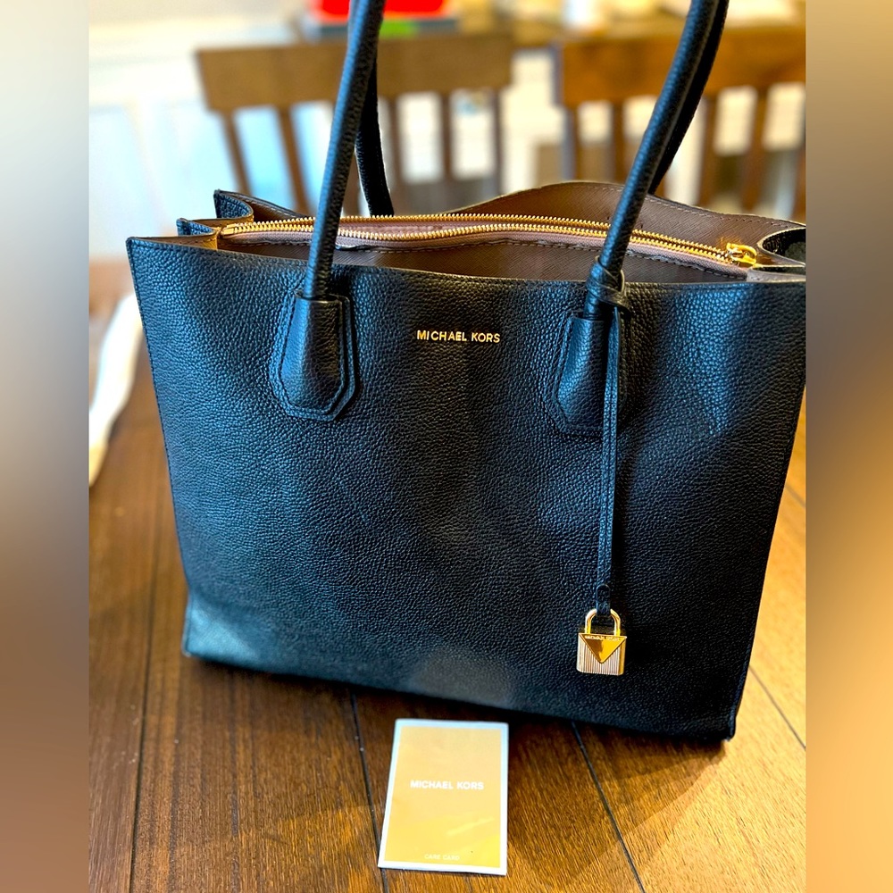 Michael Kors black tote bag